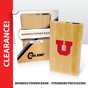 Bamboo Power Bank 4000mAh with Standard Packaging
