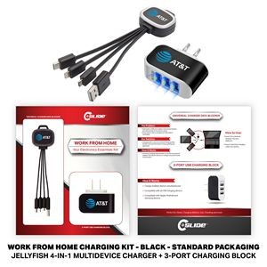 Work From Home Charging Kit with 4-in-1 Multi Device Charger