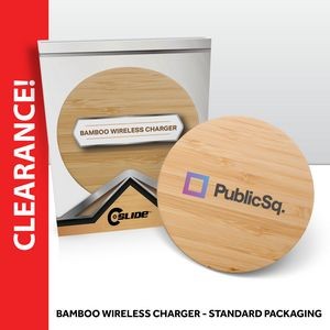 Bamboo Wireless Charger with Standard Packaging