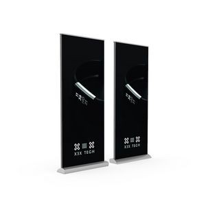 33"x80" Platinum Retractable Double Sided Banner Stand - Vinyl