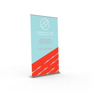 48"x80" Premier Retractable Fabric Banner Stand
