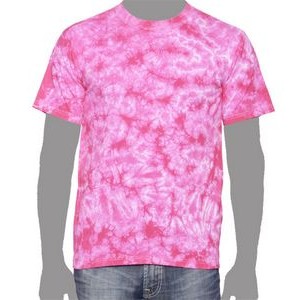 Vat Crinkle Tie-Dye T-Shirt (Hot Pink)