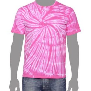 Vat Spiral Tie-Dye T-Shirt (Hot Pink)