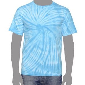 Vat Spiral Tie-Dye T-Shirt (Turquoise Blue)