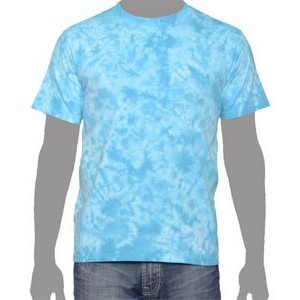 Vat Crinkle Tie-Dye T-Shirt (Turquoise Blue)