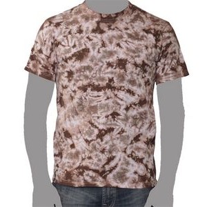 Vat Crinkle Tie-Dye T-Shirt (Brown)