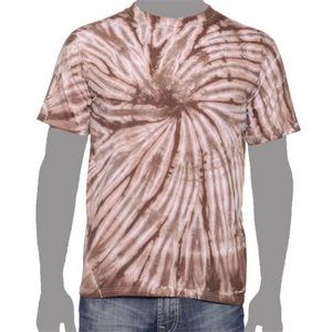 Vat Spiral Tie-Dye T-Shirt (Brown)