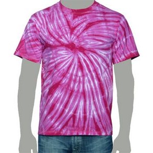 Vat Spiral Tie-Dye T-Shirt (Fuchsia Pink)