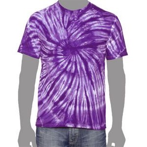 Vat Spiral Tie-Dye T-Shirt (True Purple)