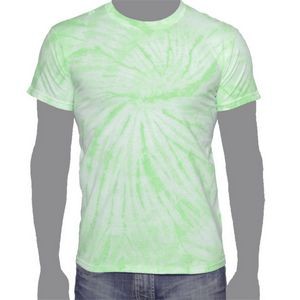 Vat Spiral Tie-Dye T-Shirt (Light Green)