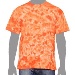 Vat Crinkle Tie-Dye T-Shirt (Orange)
