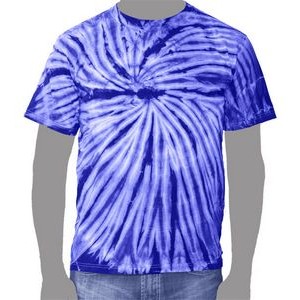 Vat Spiral Tie-Dye T-Shirt (Electric Blue)