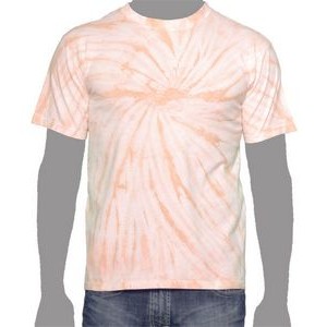Vat Spiral Tie-Dye T-Shirt (Peach Orange)