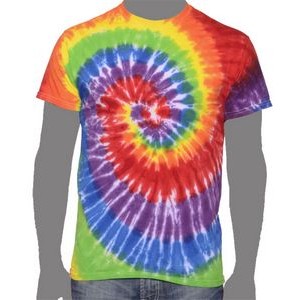 Modern Rainbow Spiral Tie-Dye T-Shirt