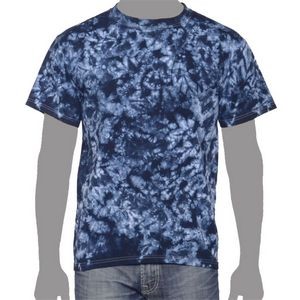 Vat Crinkle Tie-Dye T-Shirt (Navy Blue)