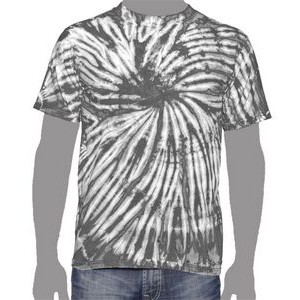 Vat Spiral Tie-Dye T-Shirt (Charcoal Gray)