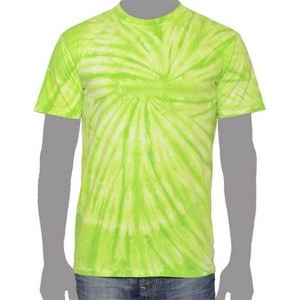 Vat Spiral Tie-Dye T-Shirt (Lime Green)