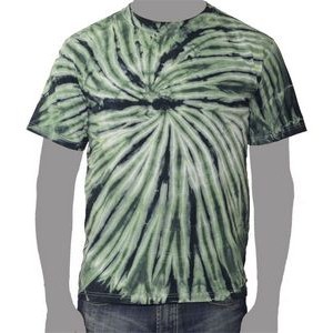 Vat Spiral Tie-Dye T-Shirt (Forest Green)