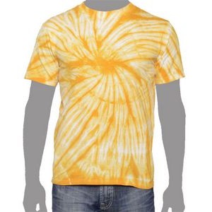 Vat Spiral Tie-Dye T-Shirt (Old Gold)