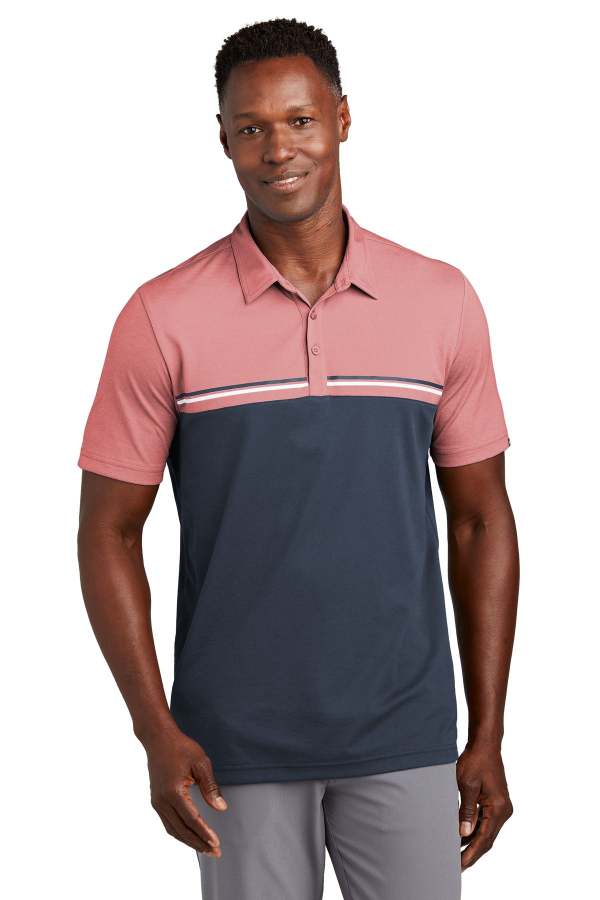 color-block polo shirt