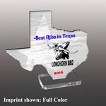 State of Texas Shaped Acrylic Award - Full Color