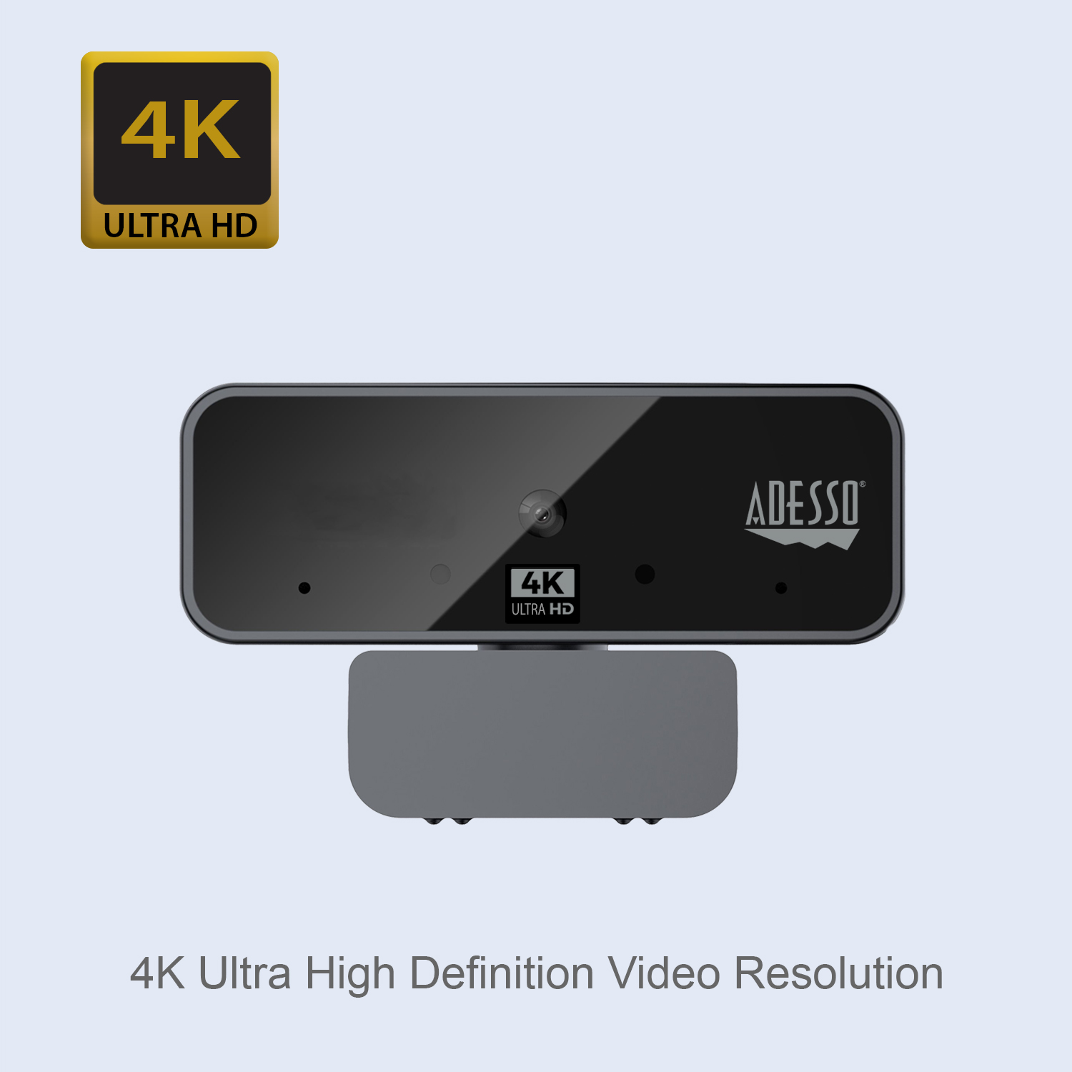 Adesso 4K Ultra HD USB Webcam w/Built-in Dual Microphone - Cameras, Microphones