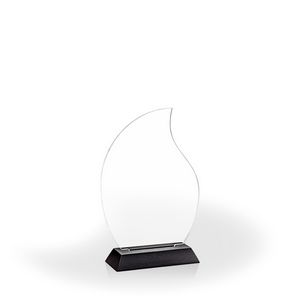 Flame Award with Black Wood Base, Medium - UV Print
