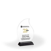 Flame Award with Black Wood Base, Medium - UV Print