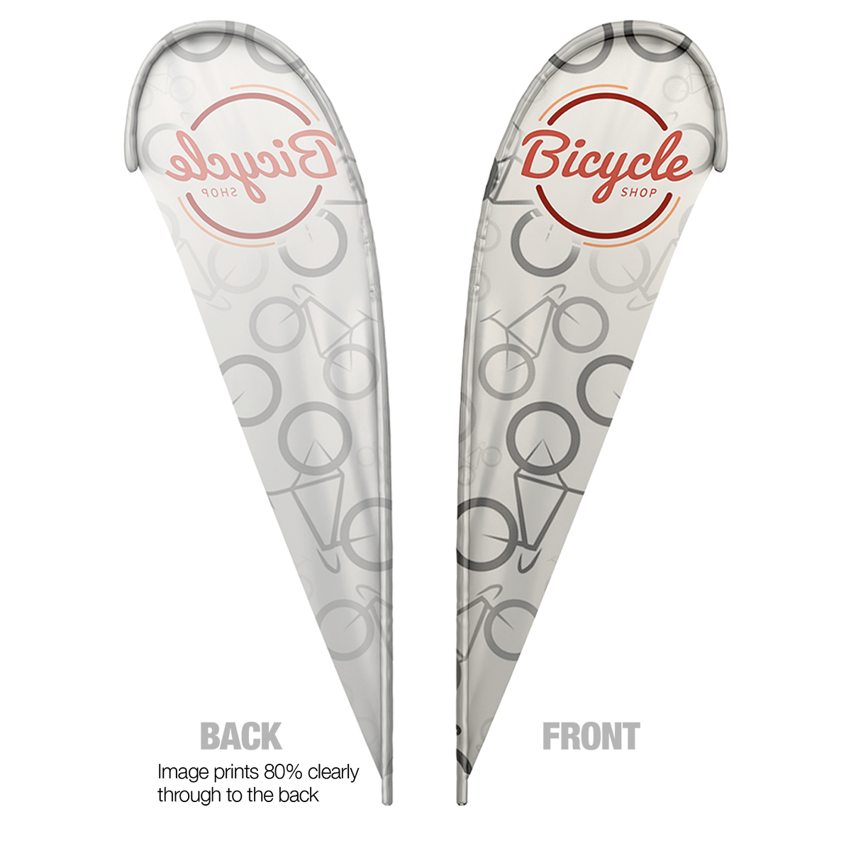 Teardrop Flag Single 12 FT Graphic - Flags
