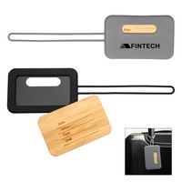 First Class Bamboo & Silicone Luggage Tag