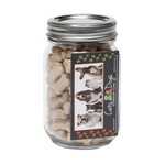 Pint Jar with Rectangle Magnet Pet Fill