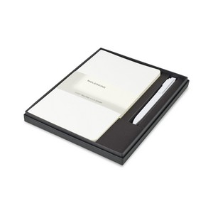 Moleskine® Large Volant and GO Pen Gift Set - White