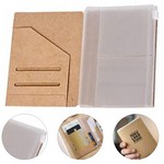 Pocket Traveler Journal Accessory Kraft Wallet, Zipper Pouch, Pen Clip, Binder Clips, Two Straps
