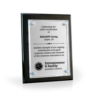 Tesla III Gold Plaques with Plate, 9"x12"