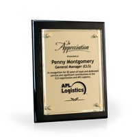 Tesla III Gold Plaques with Plate, 9"x12"