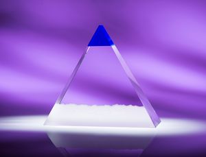 6" Blue Majestic Crystal Award