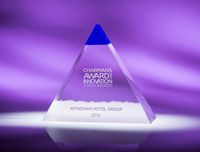 6" Blue Majestic Crystal Award