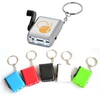 Mini Hand Crank LED Keychain - Key Chains / Rings, Flashlights