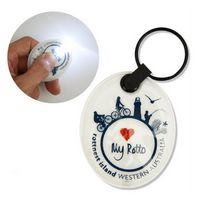 Custom Oval PVC LED Keychain - Key Chains / Rings, Flashlights