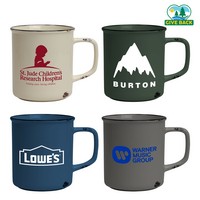 Distressed Stoneware 17oz Camp Mug