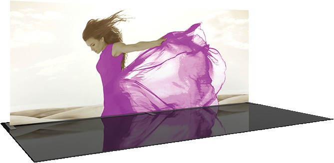Formulate Master 20' WS1 Straight Frame Fabric Backwall - Displays