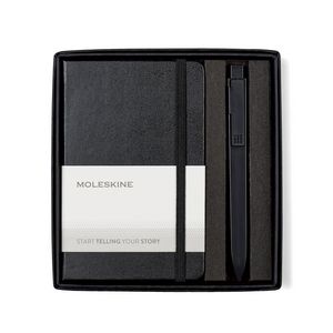 Moleskine® Pocket Notebook and GO Pen Gift Set - Black