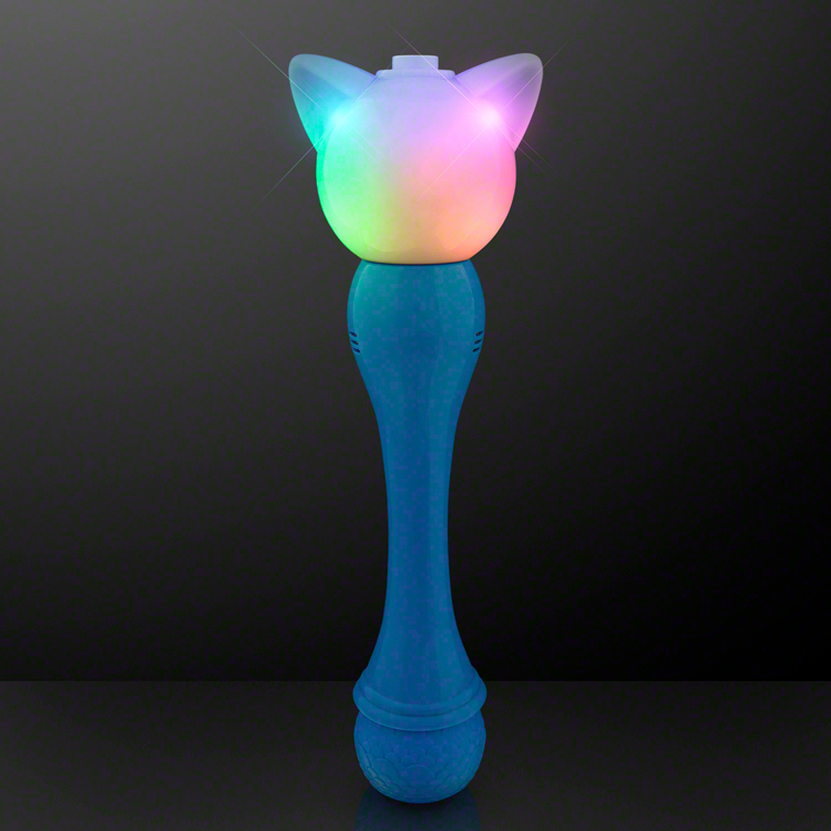 Blinky Cat Bubble Wand, Rainbow Lights + Music - BLANK - Toys, Bubble Machines