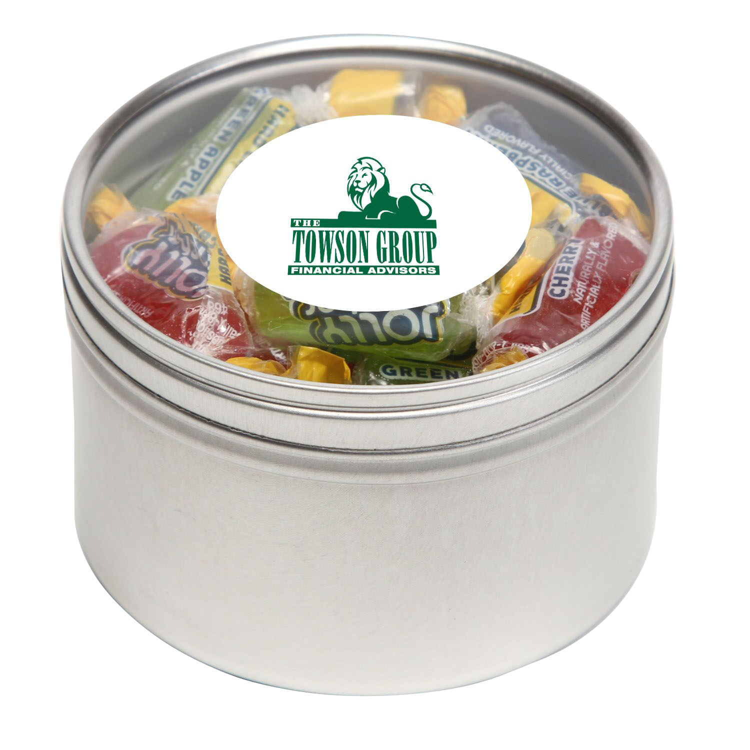 Large Round Window Tin Standard Fill - Candy