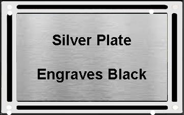 6" x 8" Black/Silver Cast Aluminum w/5" x 7"" Plate - Plaques