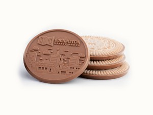 Four-Bite Sugar Cookie with Custom Engraved Chocolate (3.2 in.)