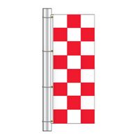 Stock Checker Free Flying Flag (Red/White) (3' x 8') - Flags