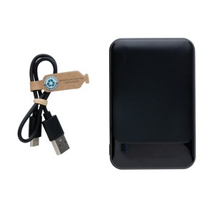 Recycled Plastic 5.000 mAh Powerbank - Black