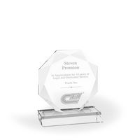 Majestic Octagon Diamond Crystal Award, Small