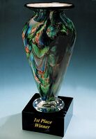 First Place Winner Golf Trophy Vase w/ Marble Base (4.5"x11.75") - Trophies, Vases